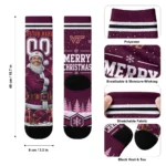 Virginia Tech Hokies Socks Customized Snowy Scene Maroon White Best Selling