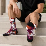 Virginia Tech Hokies Socks Customized Woodland Camo Maroon Best Selling