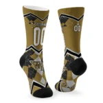 Wake Forest Demon Deacons Socks Personalized Argyle Pattern Gold Best Selling