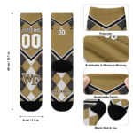 Wake Forest Demon Deacons Socks Personalized Argyle Pattern Gold Best Selling