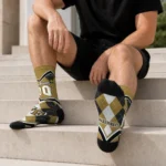 Wake Forest Demon Deacons Socks Personalized Argyle Pattern Gold Best Selling