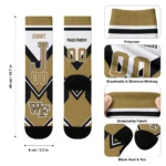 Wake Forest Demon Deacons Socks Personalized Arrow Blocks Gold Best Selling