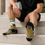Wake Forest Demon Deacons Socks Personalized Arrow Blocks Gold Best Selling