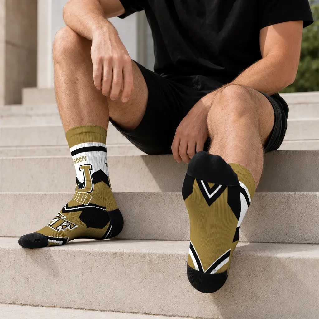Wake Forest Demon Deacons Socks Personalized Arrow Blocks Gold Latest Model Wake Forest Demon Deacons Socks Personalized Arrow Blocks Gold Latest Model