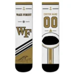 Wake Forest Demon Deacons Socks Personalized Nautical Icons Gold White Best Selling