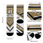 Wake Forest Demon Deacons Socks Personalized Pinstripe Chevron Gold White Best Selling
