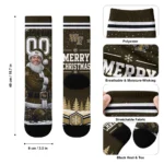 Wake Forest Demon Deacons Socks Personalized Snowy Scene Gold White Best Selling