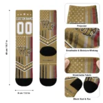 Wake Forest Demon Deacons Socks Personalized Star Stripes Gold White Best Selling