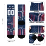 Washington Capitals Socks Customized Star Stripes Blue White Best Selling