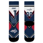 Washington Capitals Socks Personalized Arrow Blocks Blue Best Selling
