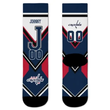 Washington Capitals Socks Personalized Arrow Blocks Blue Best Selling