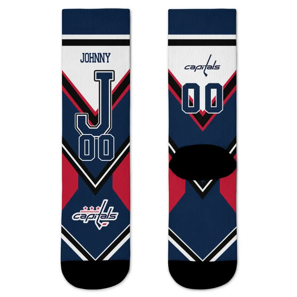 Washington Capitals Socks Personalized Arrow Blocks Blue Best Selling Washington Capitals Socks Personalized Arrow Blocks Blue Best Selling