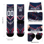 Washington Capitals Socks Personalized Leopard Print Blue Black Best Selling