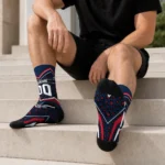 Washington Capitals Socks Personalized Leopard Print Blue Black Best Selling
