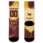 Washington Commanders Socks Personalized Geometric Tech Burgundy Best Selling