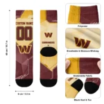Washington Commanders Socks Personalized Geometric Tech Burgundy Best Selling