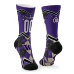Washington Huskies Socks Personalized Argyle Pattern Purple Best Selling