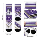 Washington Huskies Socks Personalized Pinstripe Chevron Purple White Best Selling