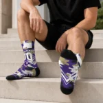 Washington Huskies Socks Personalized Woodland Camo Purple Best Selling