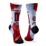Washington Nationals Socks Custom Geometric Tech Red Best Selling