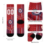 Washington Nationals Socks Customized Star Stripes Red White Best Selling