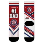 Washington Nationals Socks - Personalized Pinstripe Chevron Red White