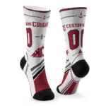 Washington State Cougars Socks Custom Nautical Icons Crimson White Best Selling