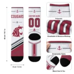 Washington State Cougars Socks Custom Nautical Icons Crimson White Best Selling
