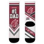 Washington State Cougars Socks Custom Pinstripe Chevron Crimson White Best Selling
