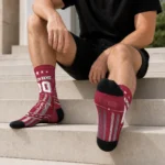 Washington State Cougars Socks Custom Star Stripes Crimson White Best Selling