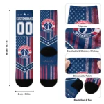 Washington Wizards Socks Custom Star Stripes Blue White Best Selling
