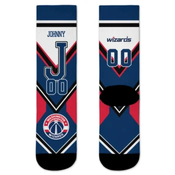 Washington Wizards Socks Customized Arrow Blocks Blue Best Selling