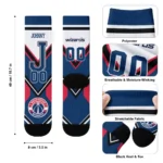 Washington Wizards Socks Customized Arrow Blocks Blue Best Selling