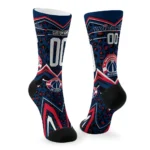 Washington Wizards Socks Customized Leopard Print Blue Black Best Selling
