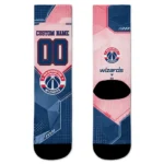 Washington Wizards Socks Personalized Geometric Tech Blue Best Selling