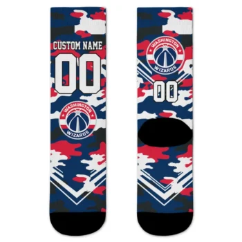 Washington Wizards Socks Personalized Woodland Camo Blue Best Selling