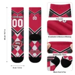 Western Kentucky Hilltoppers Socks Personalized Argyle Pattern Red Best Selling