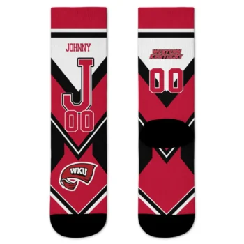 Western Kentucky Hilltoppers Socks Personalized Arrow Blocks Red Best Selling