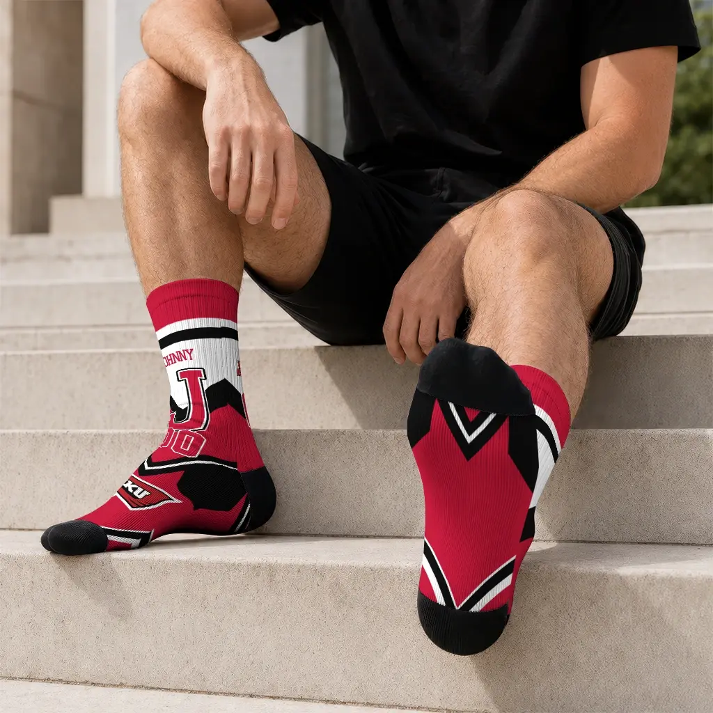 Western Kentucky Hilltoppers Socks Personalized Arrow Blocks Red Latest Model Western Kentucky Hilltoppers Socks Personalized Arrow Blocks Red Latest Model
