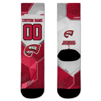 Western Kentucky Hilltoppers Socks Personalized Geometric Tech Red Best Selling