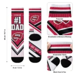 Western Kentucky Hilltoppers Socks Personalized Pinstripe Chevron Red White Best Selling