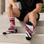 Western Kentucky Hilltoppers Socks Personalized Pinstripe Chevron Red White Best Selling