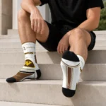 Western Michigan Broncos Socks Custom Nautical Icons Brown White Best Selling