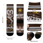 Western Michigan Broncos Socks Custom Snowy Scene Brown White Best Selling