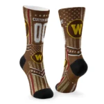 Western Michigan Broncos Socks Custom Star Stripes Brown White Best Selling
