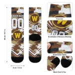 Western Michigan Broncos Socks Custom Woodland Camo Brown Best Selling