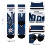Winnipeg Jets Socks Custom Arrow Blocks Blue Best Selling