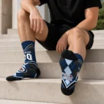Winnipeg Jets Socks Personalized Argyle Pattern Blue Best Selling
