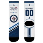 Winnipeg Jets Socks - Personalized Nautical Icons Blue White