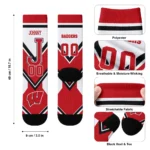 Wisconsin Badgers Socks Customized Arrow Blocks Red Best Selling